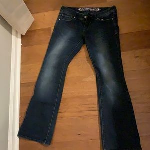 Dark wash Express boot cut jeans